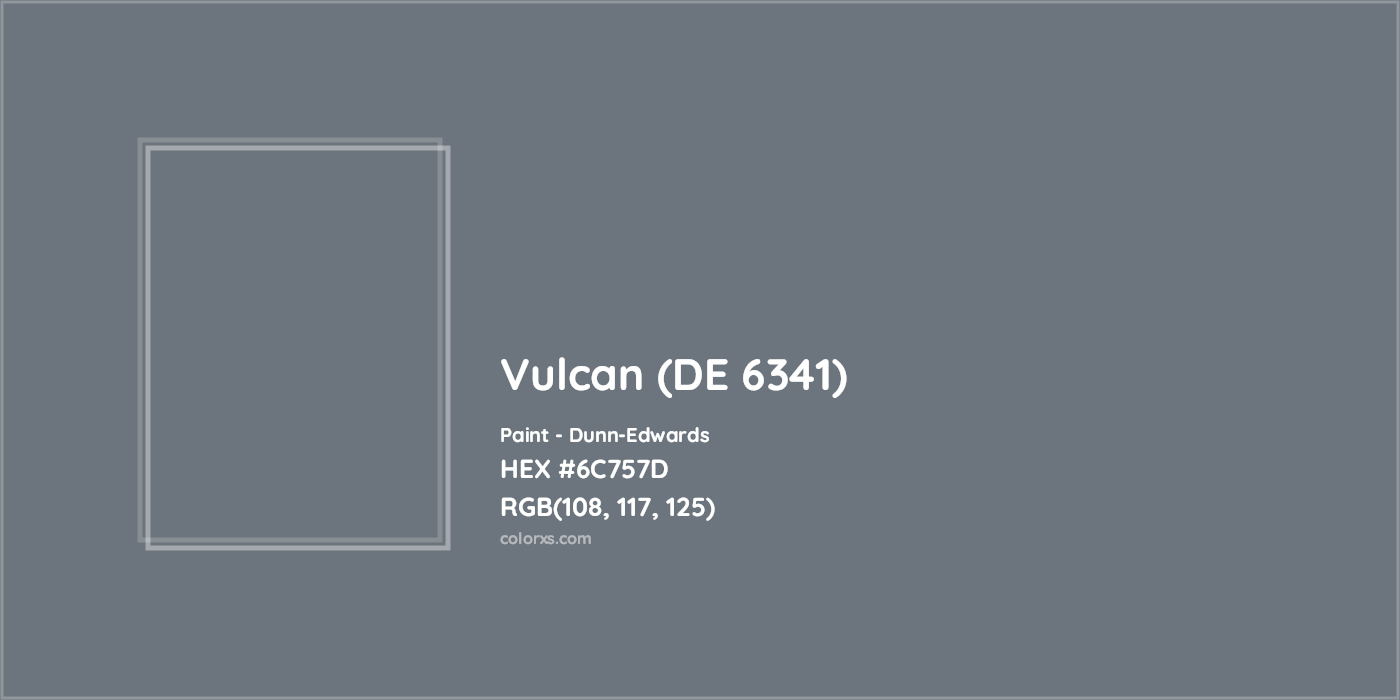 HEX #6C757D Vulcan (DE 6341) Paint Dunn-Edwards - Color Code