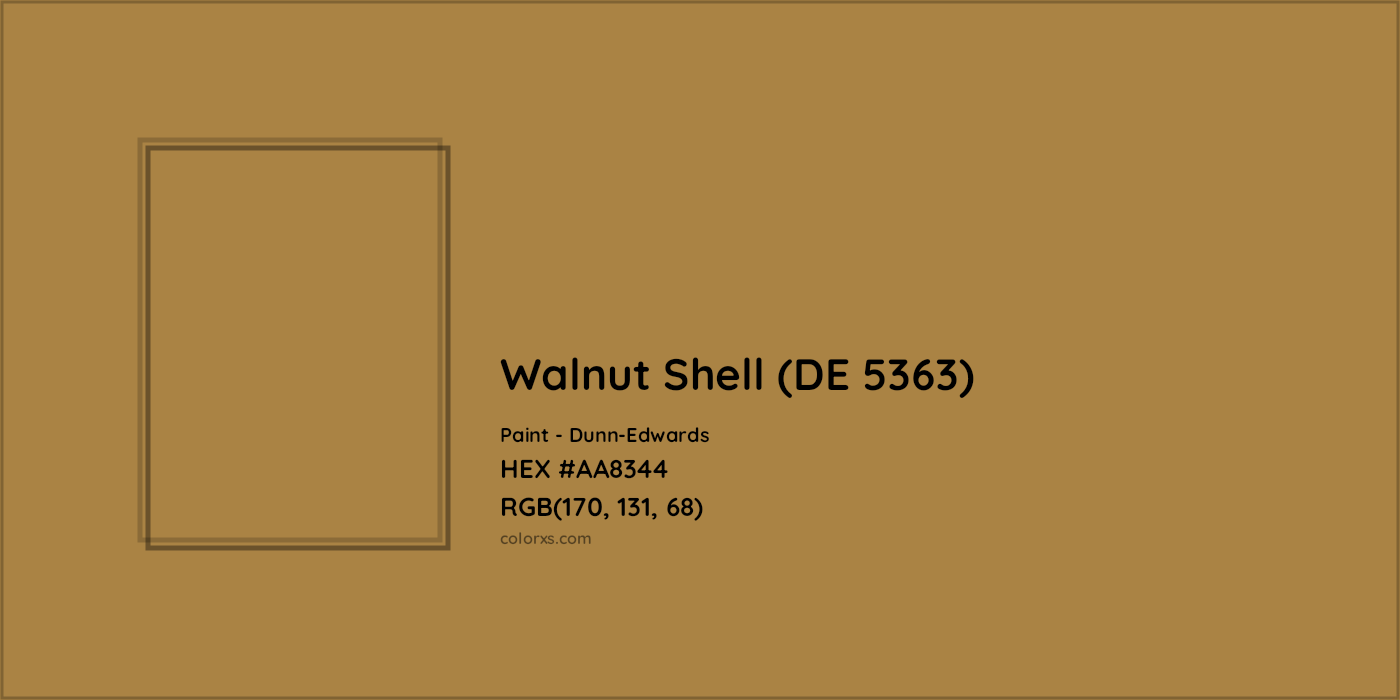HEX #AA8344 Walnut Shell (DE 5363) Paint Dunn-Edwards - Color Code
