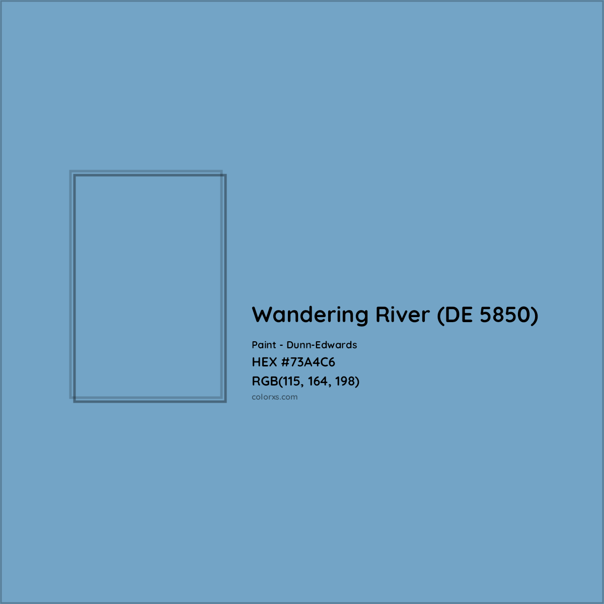 HEX #73A4C6 Wandering River (DE 5850) Paint Dunn-Edwards - Color Code