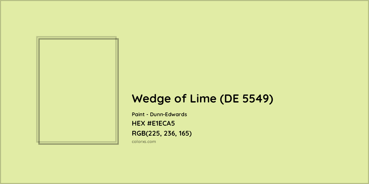 HEX #E1ECA5 Wedge of Lime (DE 5549) Paint Dunn-Edwards - Color Code