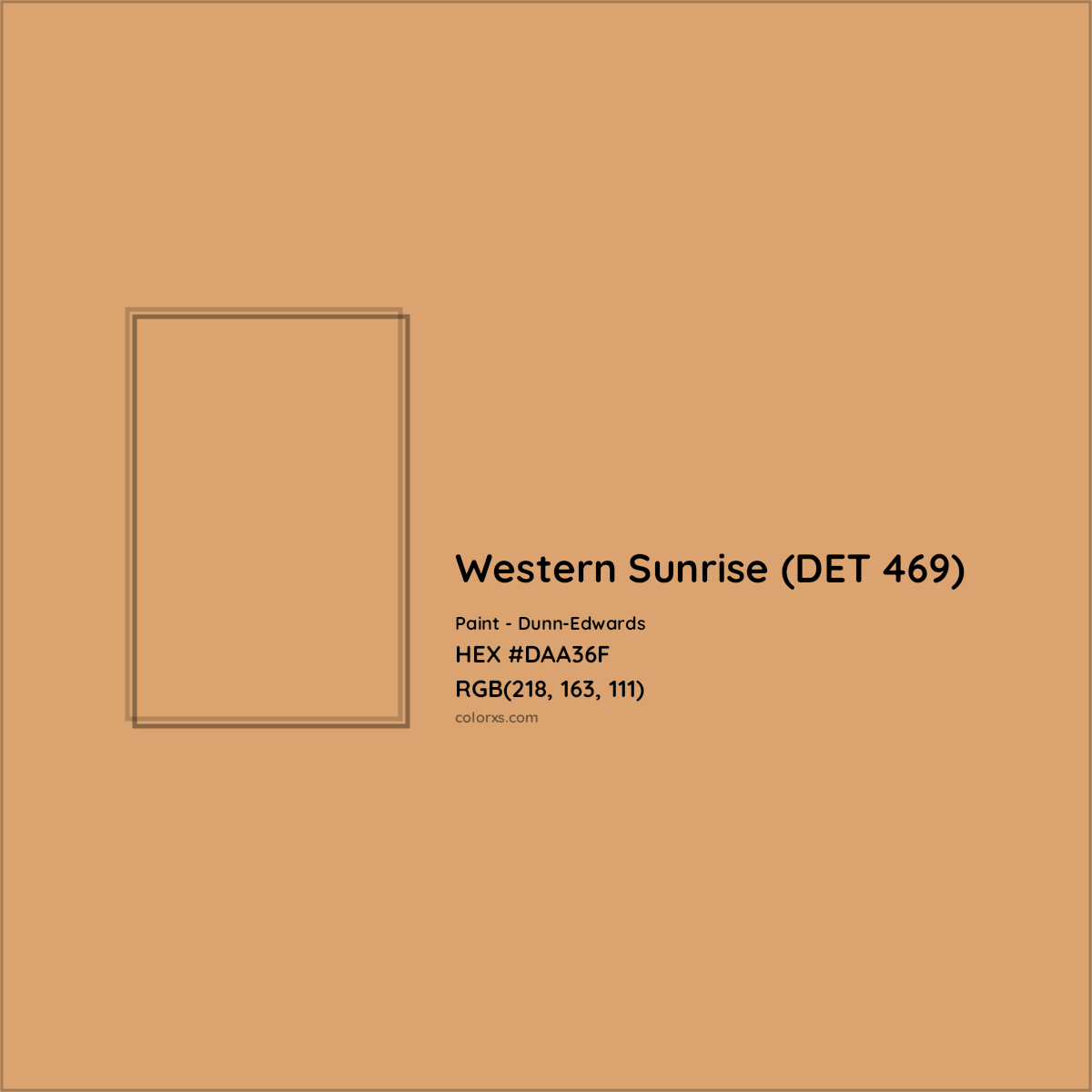 HEX #DAA36F Western Sunrise (DET 469) Paint Dunn-Edwards - Color Code