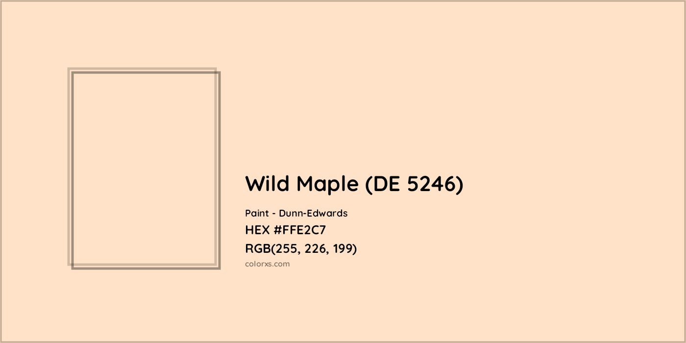 HEX #FFE2C7 Wild Maple (DE 5246) Paint Dunn-Edwards - Color Code