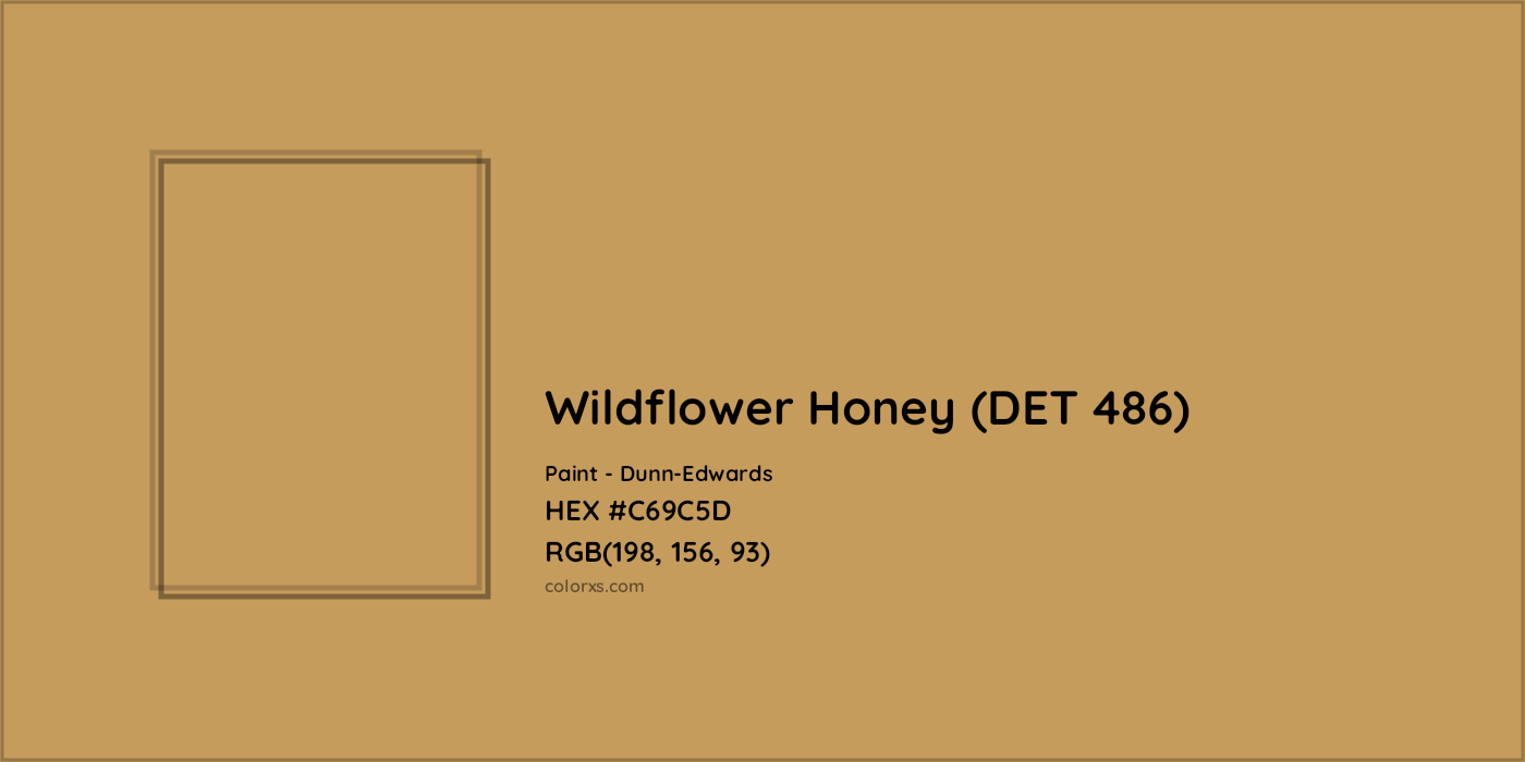 HEX #C69C5D Wildflower Honey (DET 486) Paint Dunn-Edwards - Color Code
