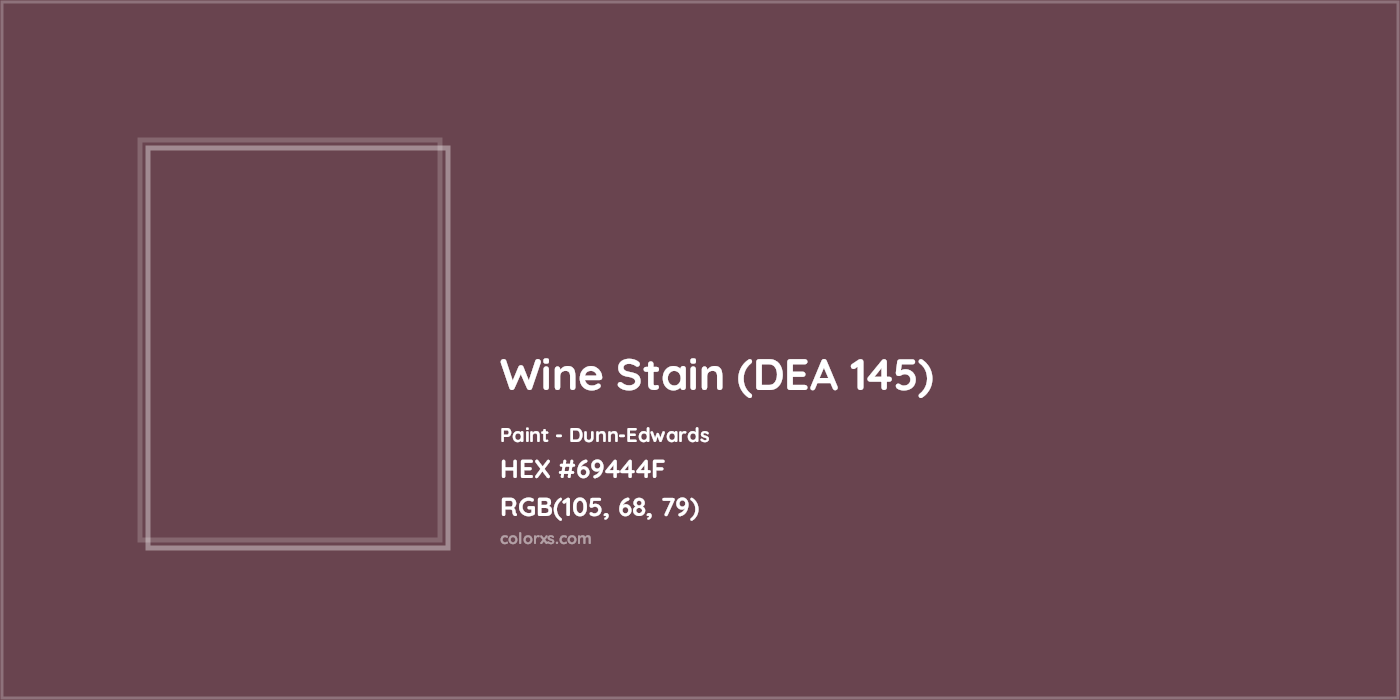 HEX #69444F Wine Stain (DEA 145) Paint Dunn-Edwards - Color Code