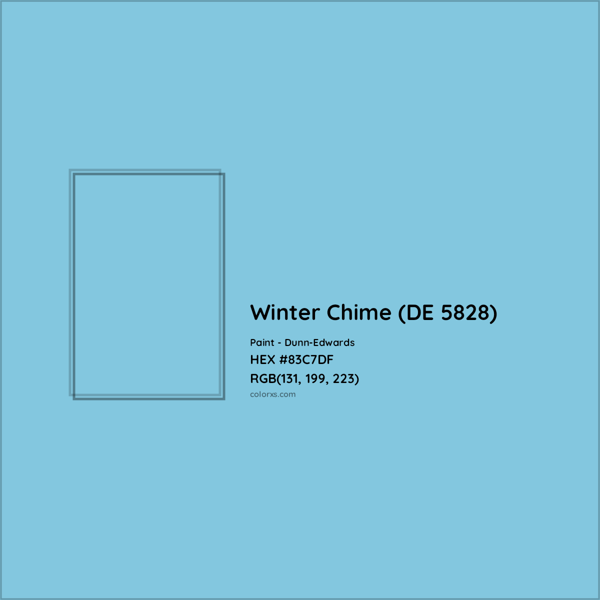 HEX #83C7DF Winter Chime (DE 5828) Paint Dunn-Edwards - Color Code