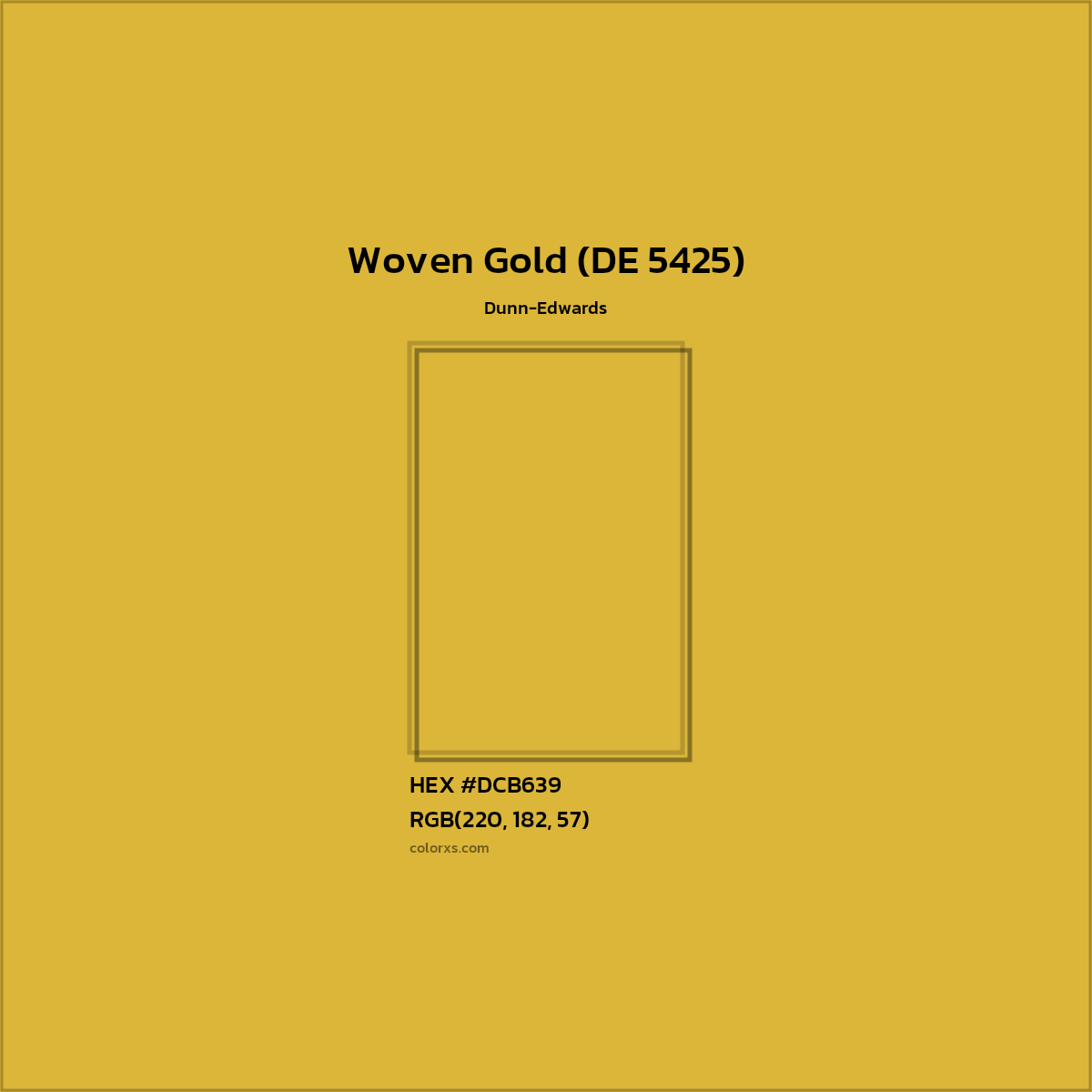 HEX #DCB639 Woven Gold (DE 5425) Paint Dunn-Edwards - Color Code