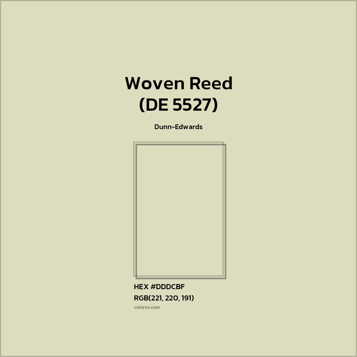 HEX #DDDCBF Woven Reed (DE 5527) Paint Dunn-Edwards - Color Code