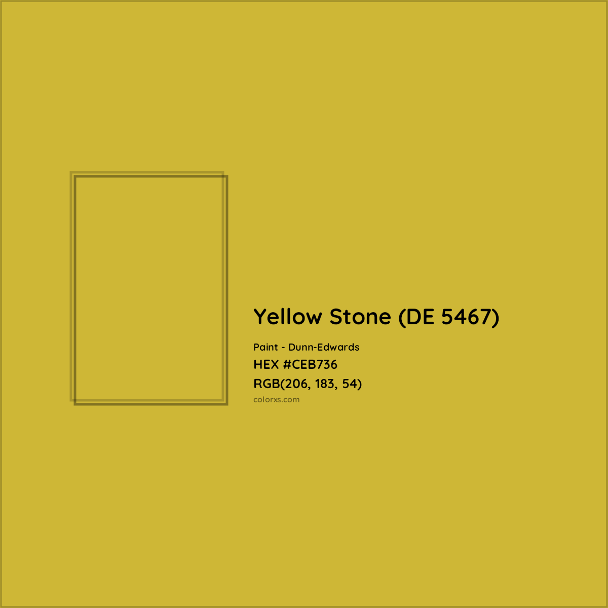 HEX #CEB736 Yellow Stone (DE 5467) Paint Dunn-Edwards - Color Code
