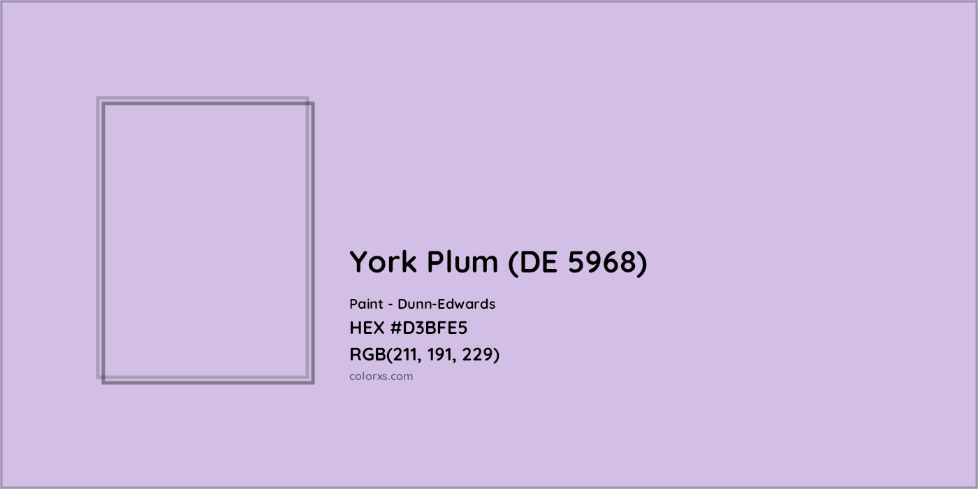 HEX #D3BFE5 York Plum (DE 5968) Paint Dunn-Edwards - Color Code