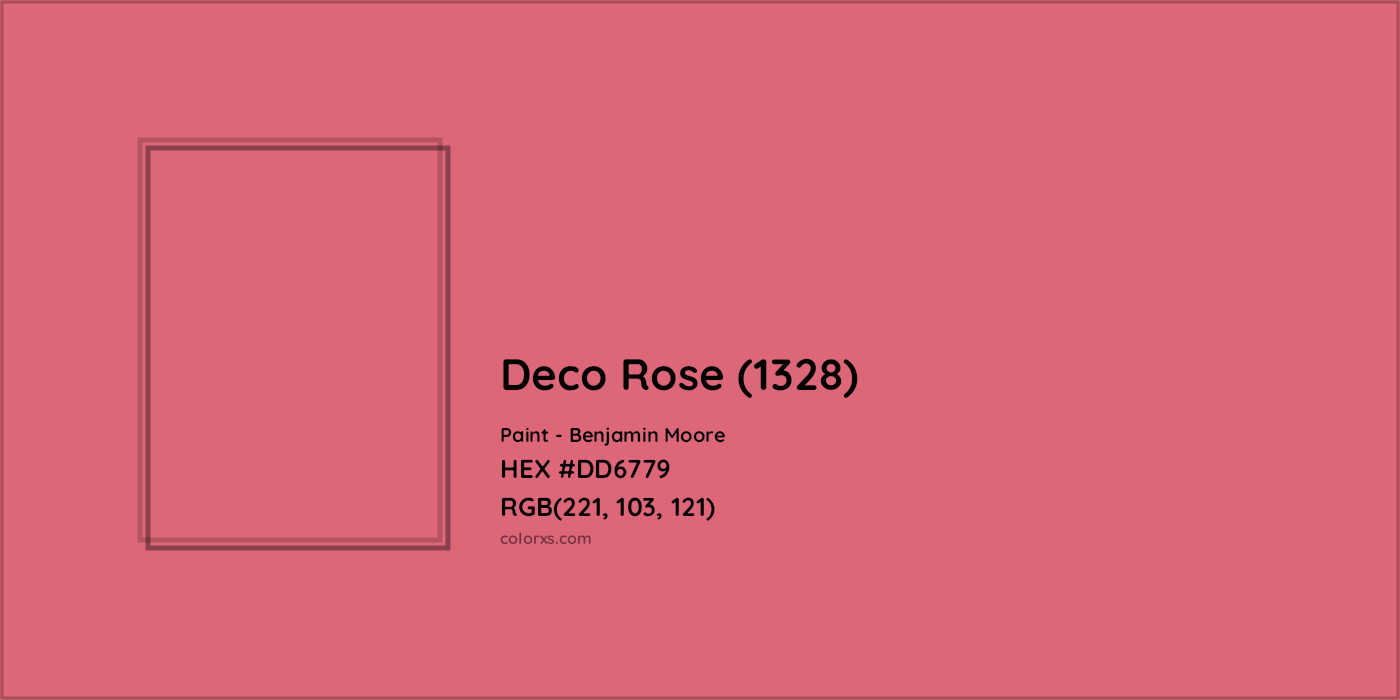 HEX #DD6779 Deco Rose (1328) Paint Benjamin Moore - Color Code