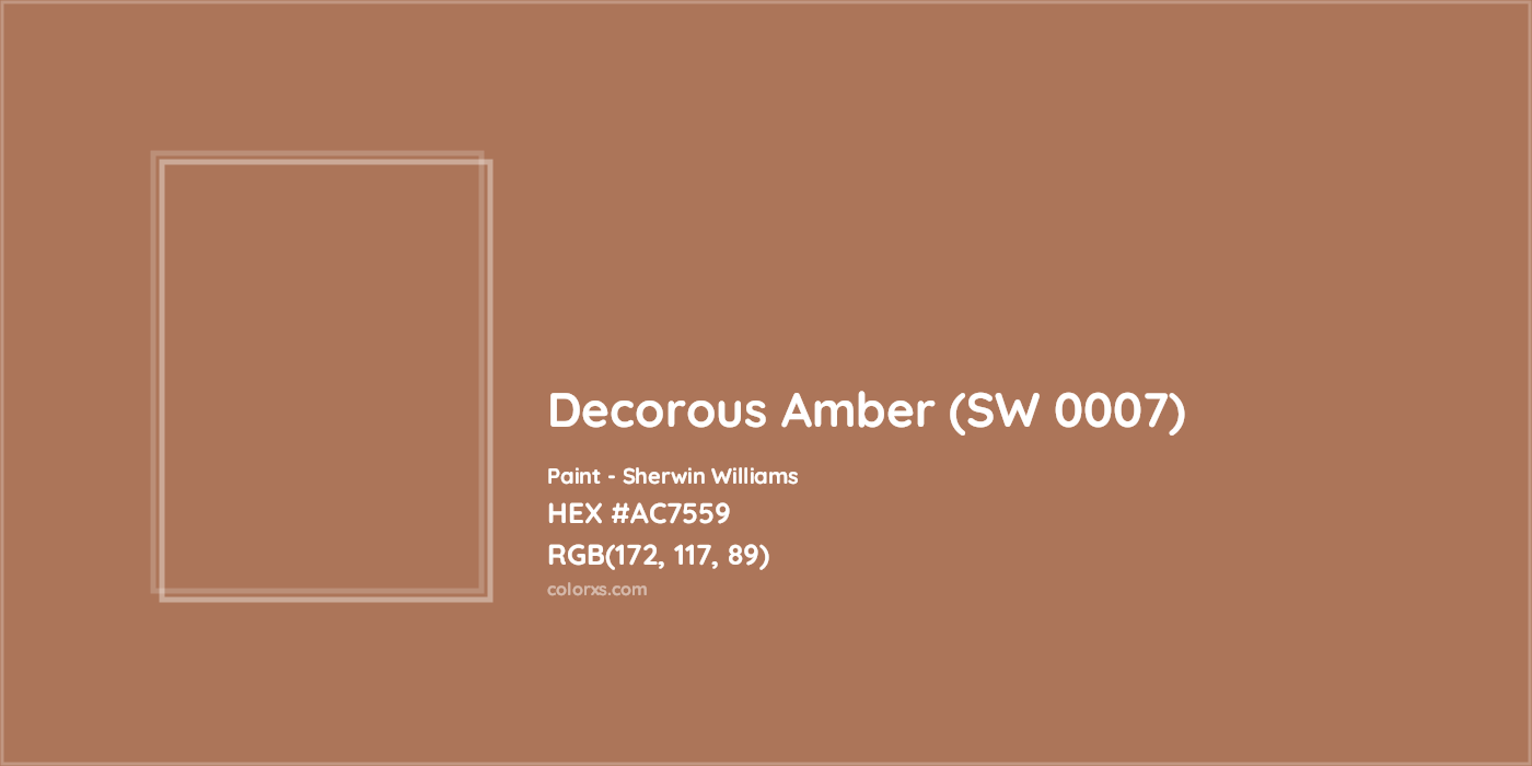 HEX #AC7559 Decorous Amber (SW 0007) Paint Sherwin Williams - Color Code