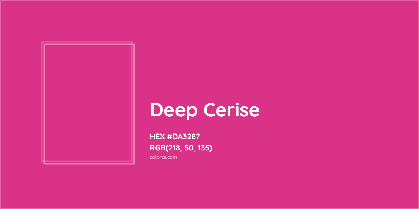 HEX #DA3287 Deep Cerise Color Crayola Crayons - Color Code