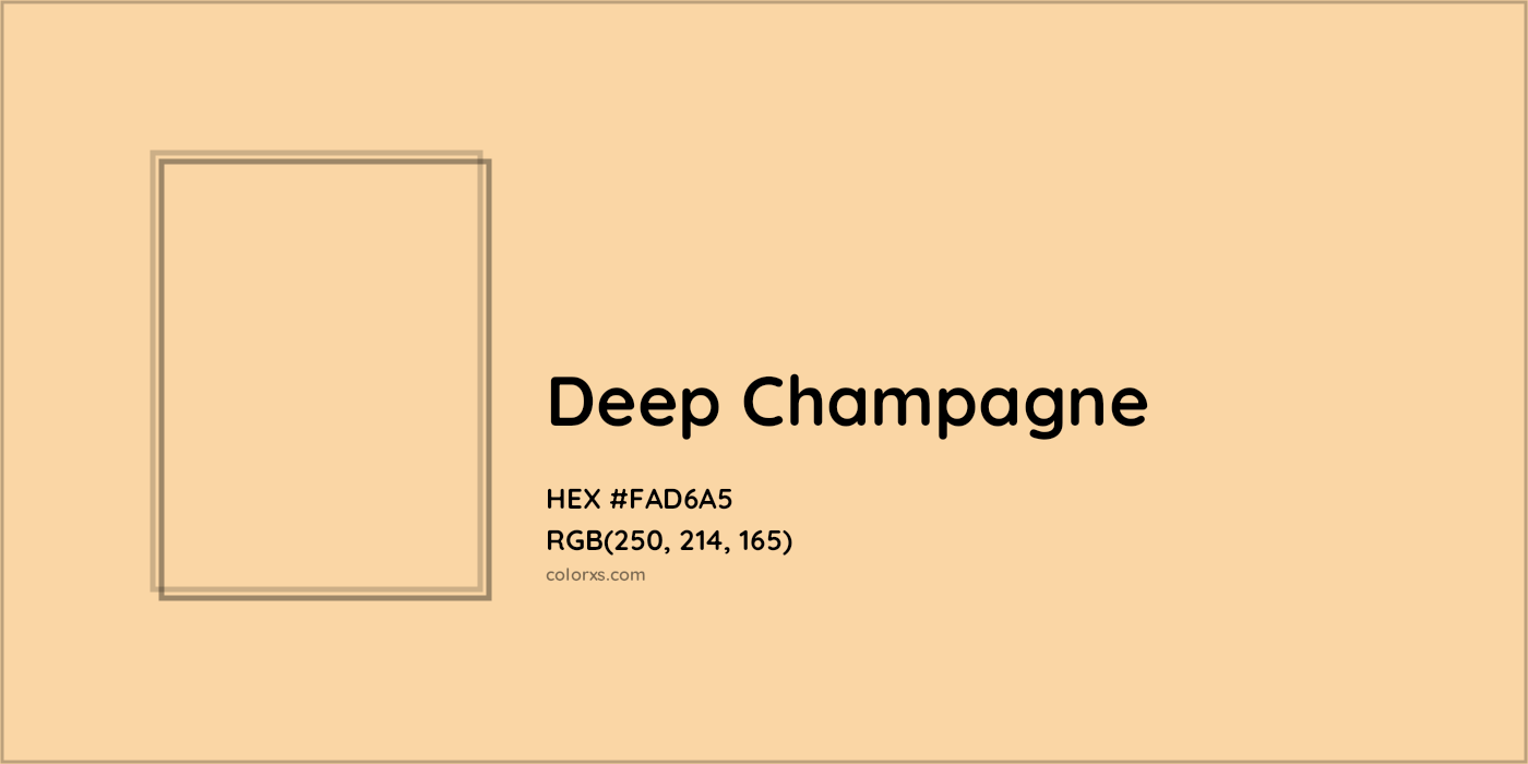 HEX #FAD6A5 Deep Champagne Color - Color Code