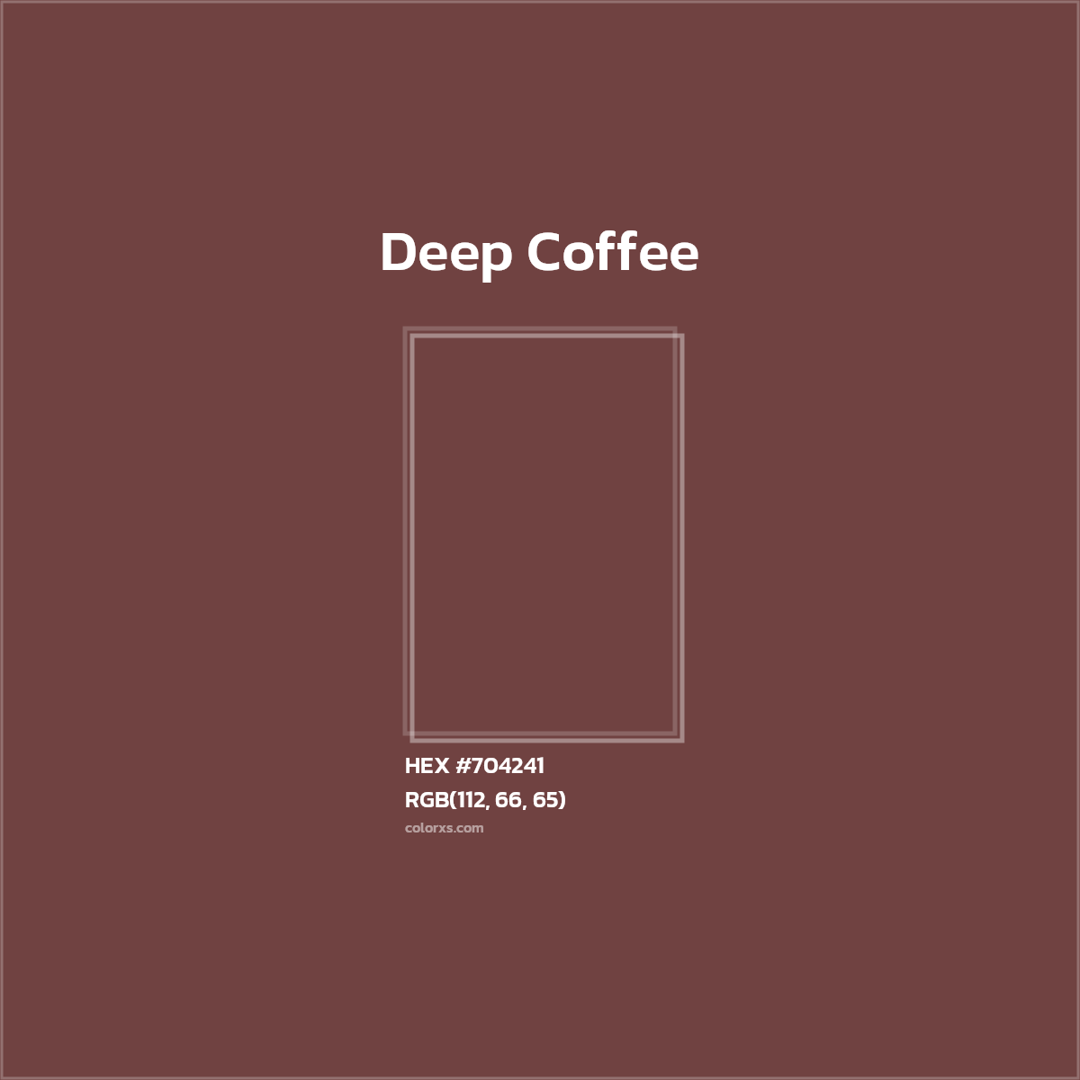 HEX #704241 Deep Coffee Color - Color Code