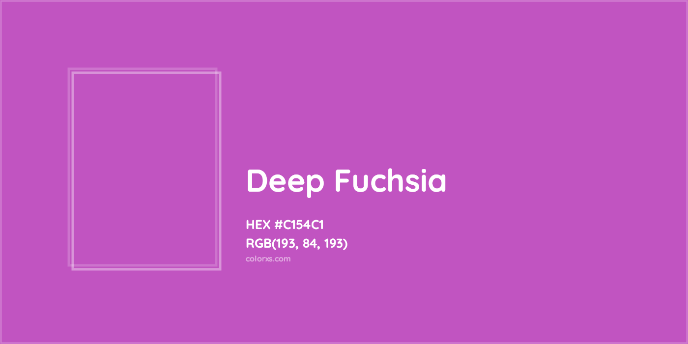 HEX #C154C1 Deep fuchsia Color Crayola Crayons - Color Code