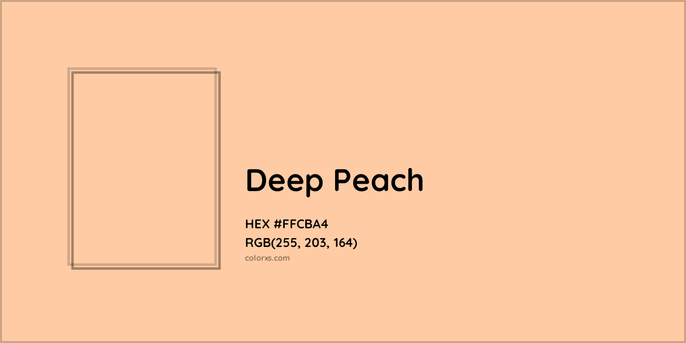 HEX #FFCBA4 Deep Peach Color Crayola Crayons - Color Code