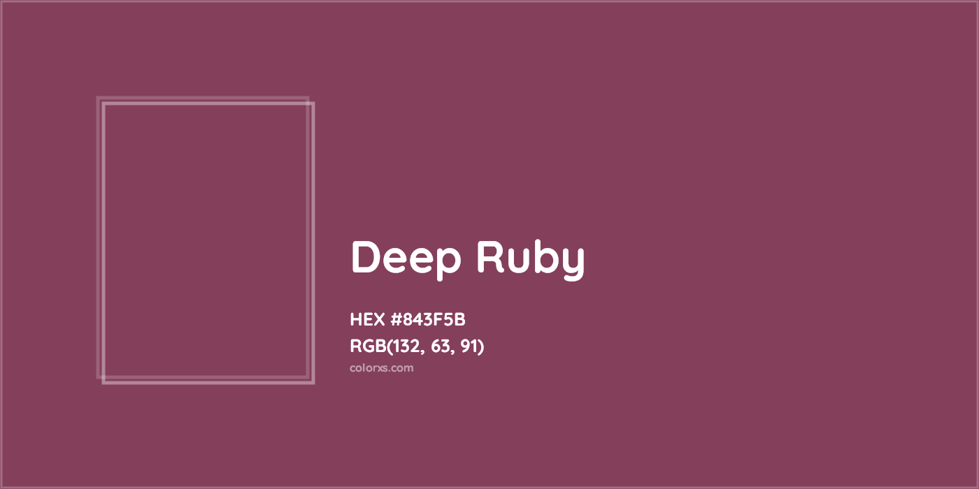 HEX #843F5B Deep Ruby Color - Color Code