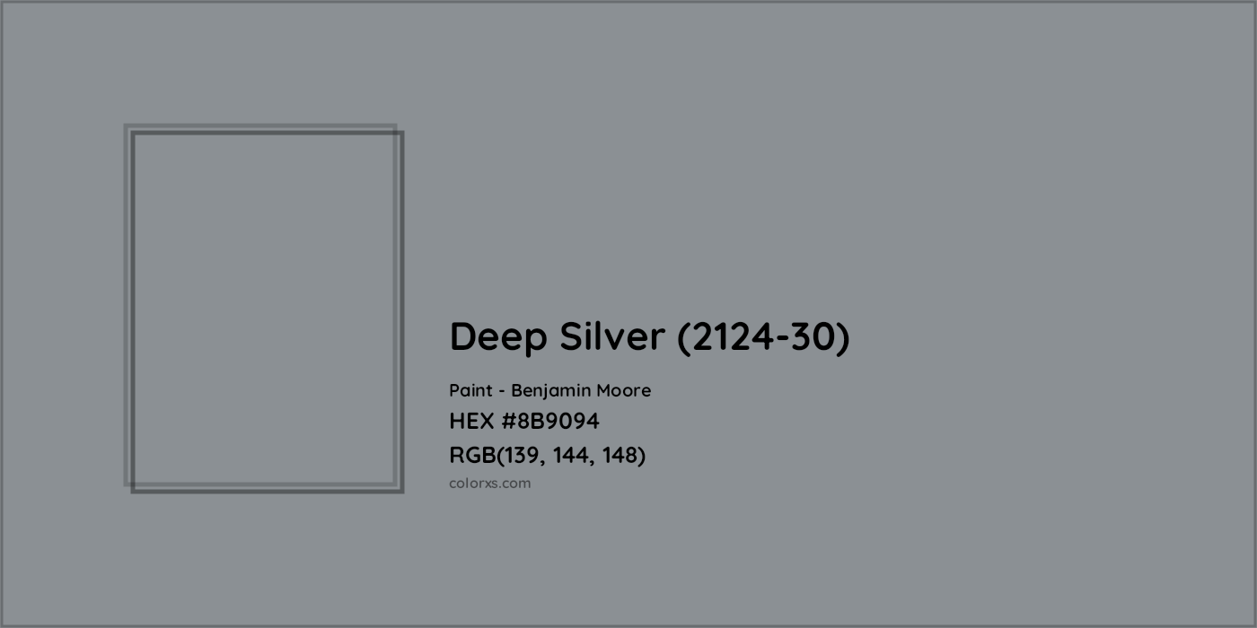 HEX #8B9094 Deep Silver (2124-30) Paint Benjamin Moore - Color Code