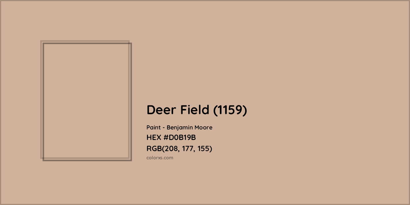 HEX #D0B19B Deer Field (1159) Paint Benjamin Moore - Color Code