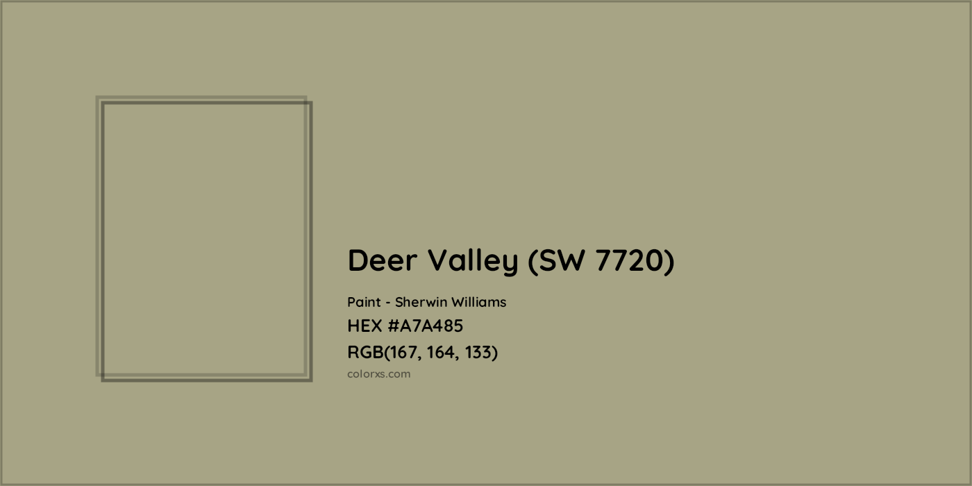 HEX #A7A485 Deer Valley (SW 7720) Paint Sherwin Williams - Color Code