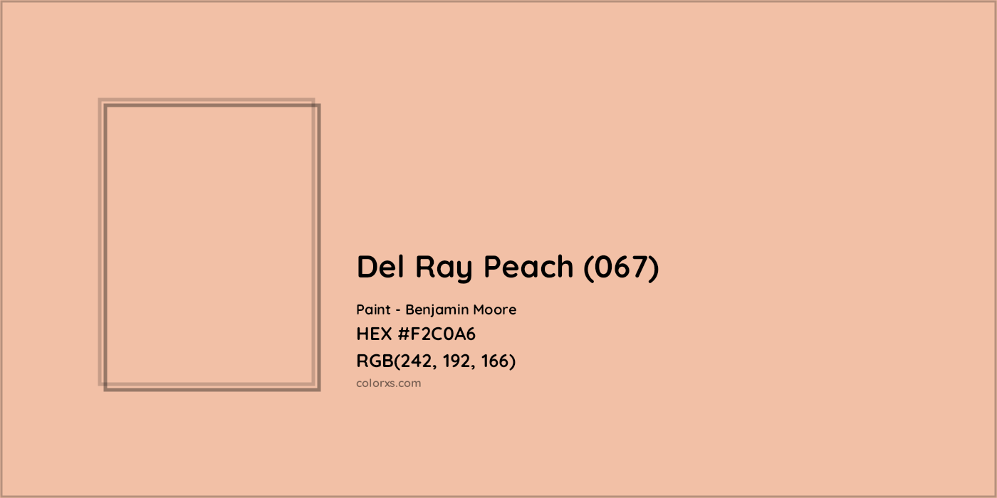 HEX #F2C0A6 Del Ray Peach (067) Paint Benjamin Moore - Color Code