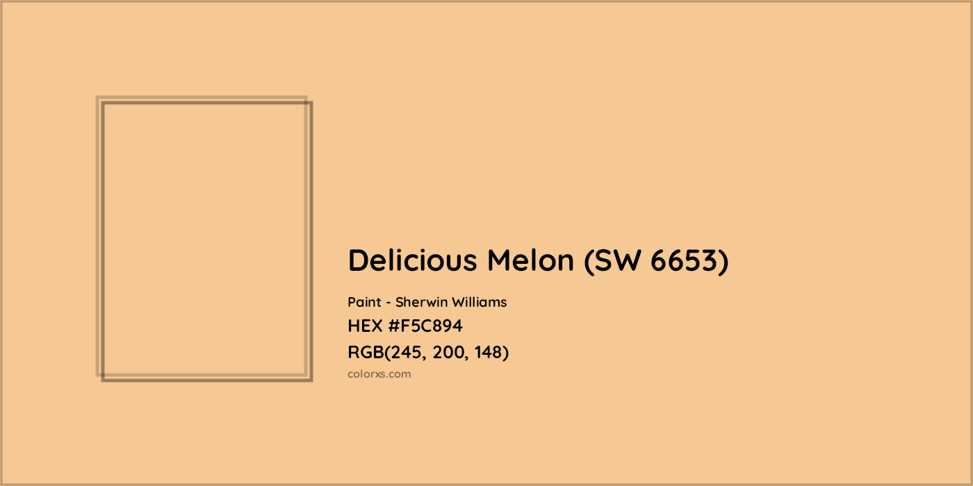 HEX #F5C894 Delicious Melon (SW 6653) Paint Sherwin Williams - Color Code