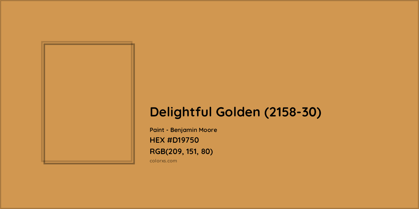 HEX #D19750 Delightful Golden (2158-30) Paint Benjamin Moore - Color Code