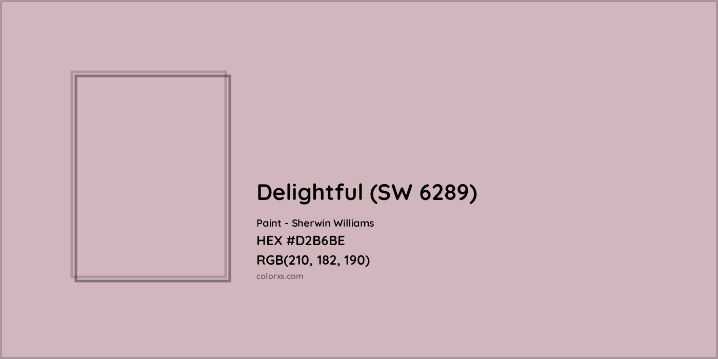 HEX #D2B6BE Delightful (SW 6289) Paint Sherwin Williams - Color Code