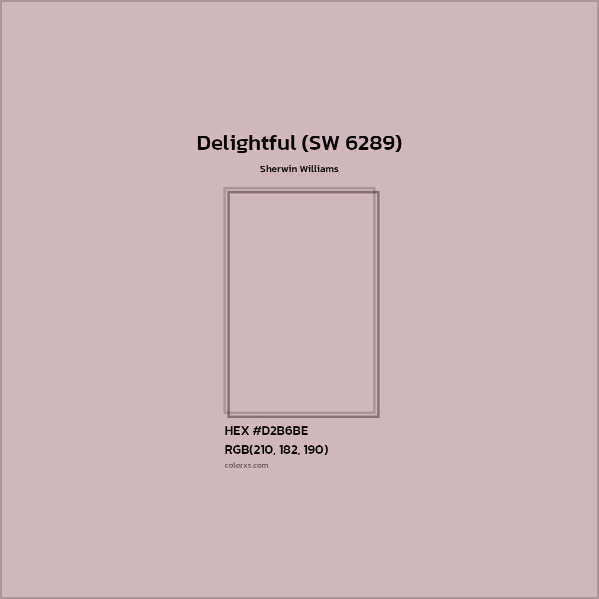 HEX #D2B6BE Delightful (SW 6289) Paint Sherwin Williams - Color Code