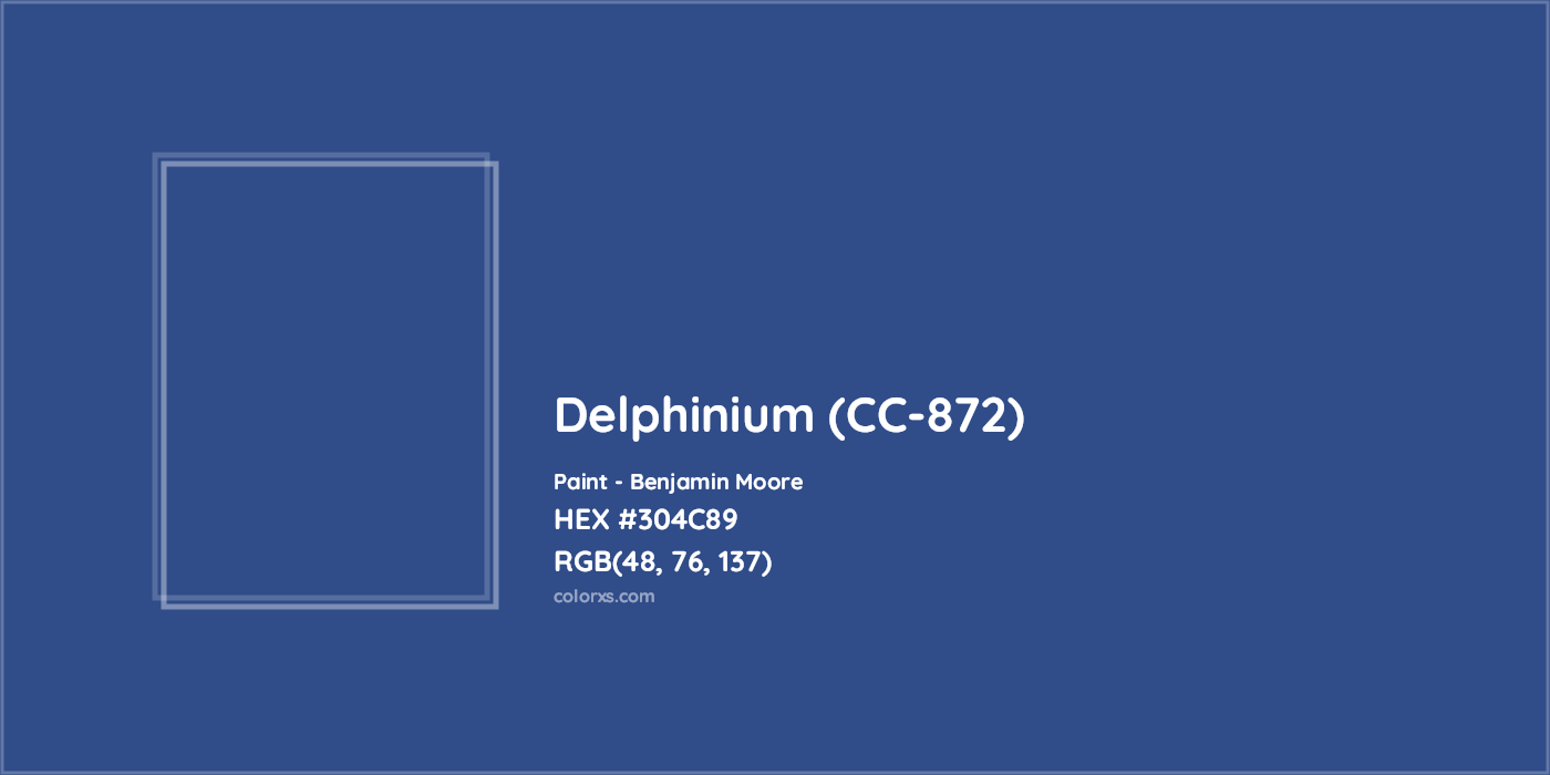 HEX #304C89 Delphinium (CC-872) Paint Benjamin Moore - Color Code