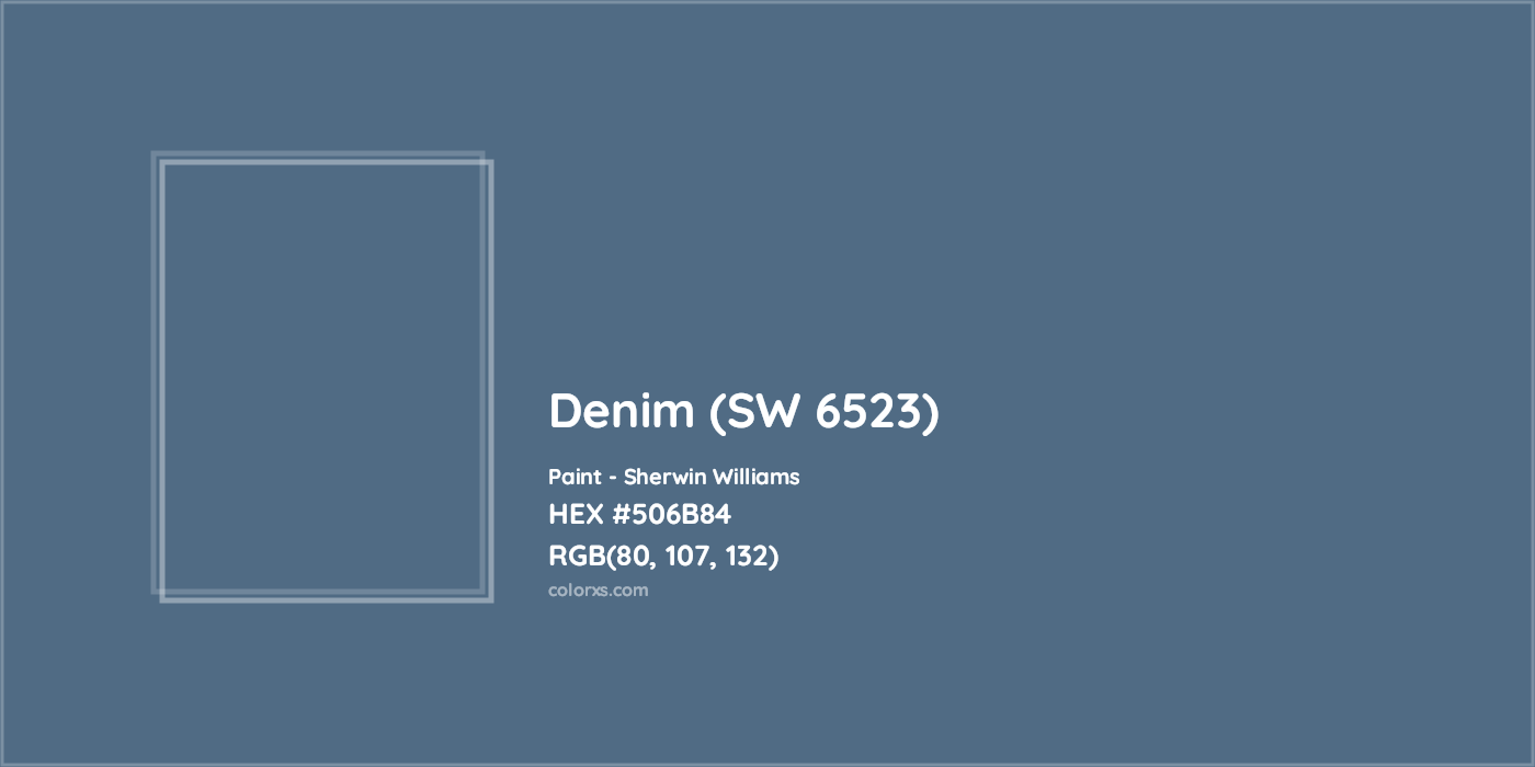 HEX #506B84 Denim (SW 6523) Paint Sherwin Williams - Color Code