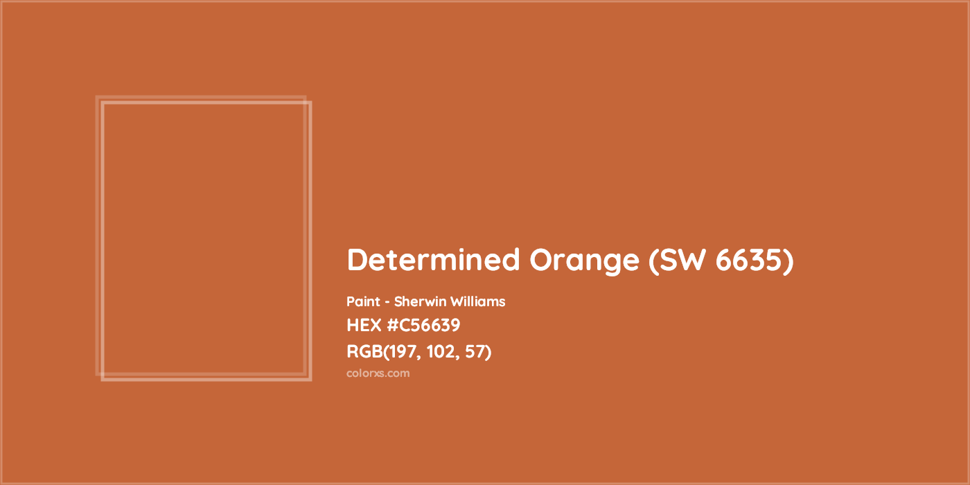 HEX #C56639 Determined Orange (SW 6635) Paint Sherwin Williams - Color Code