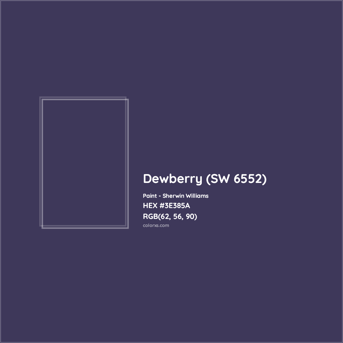 HEX #3E385A Dewberry (SW 6552) Paint Sherwin Williams - Color Code