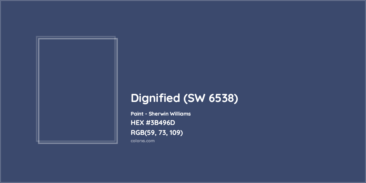 HEX #3B496D Dignified (SW 6538) Paint Sherwin Williams - Color Code