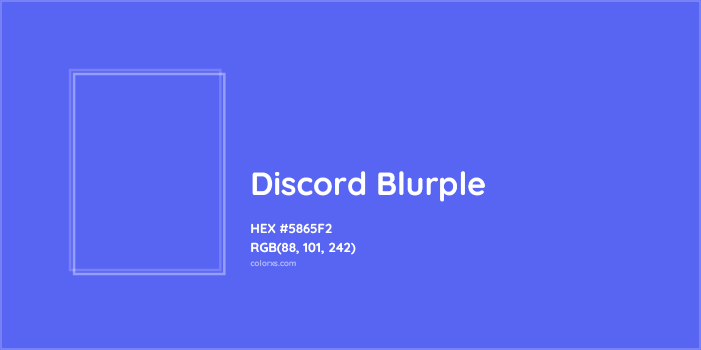 HEX #5865F2 Discord Blurple Other Brand - Color Code