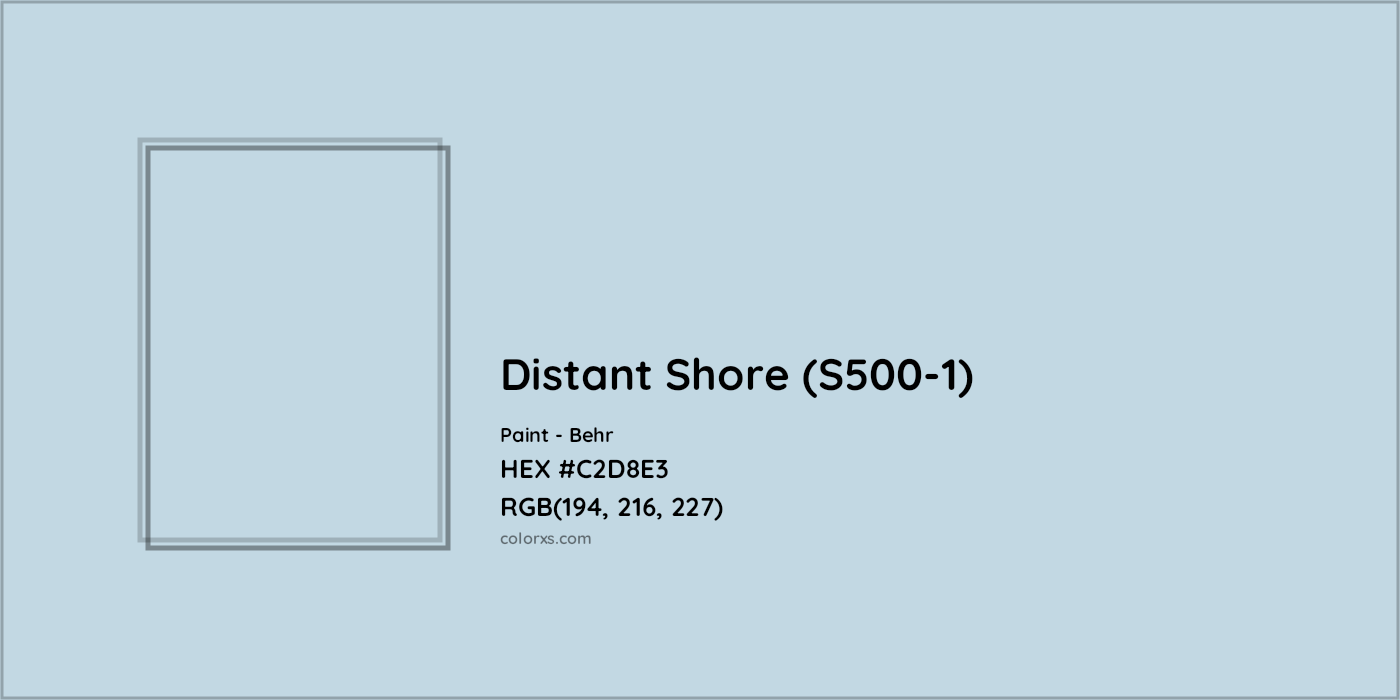 HEX #C2D8E3 Distant Shore (S500-1) Paint Behr - Color Code