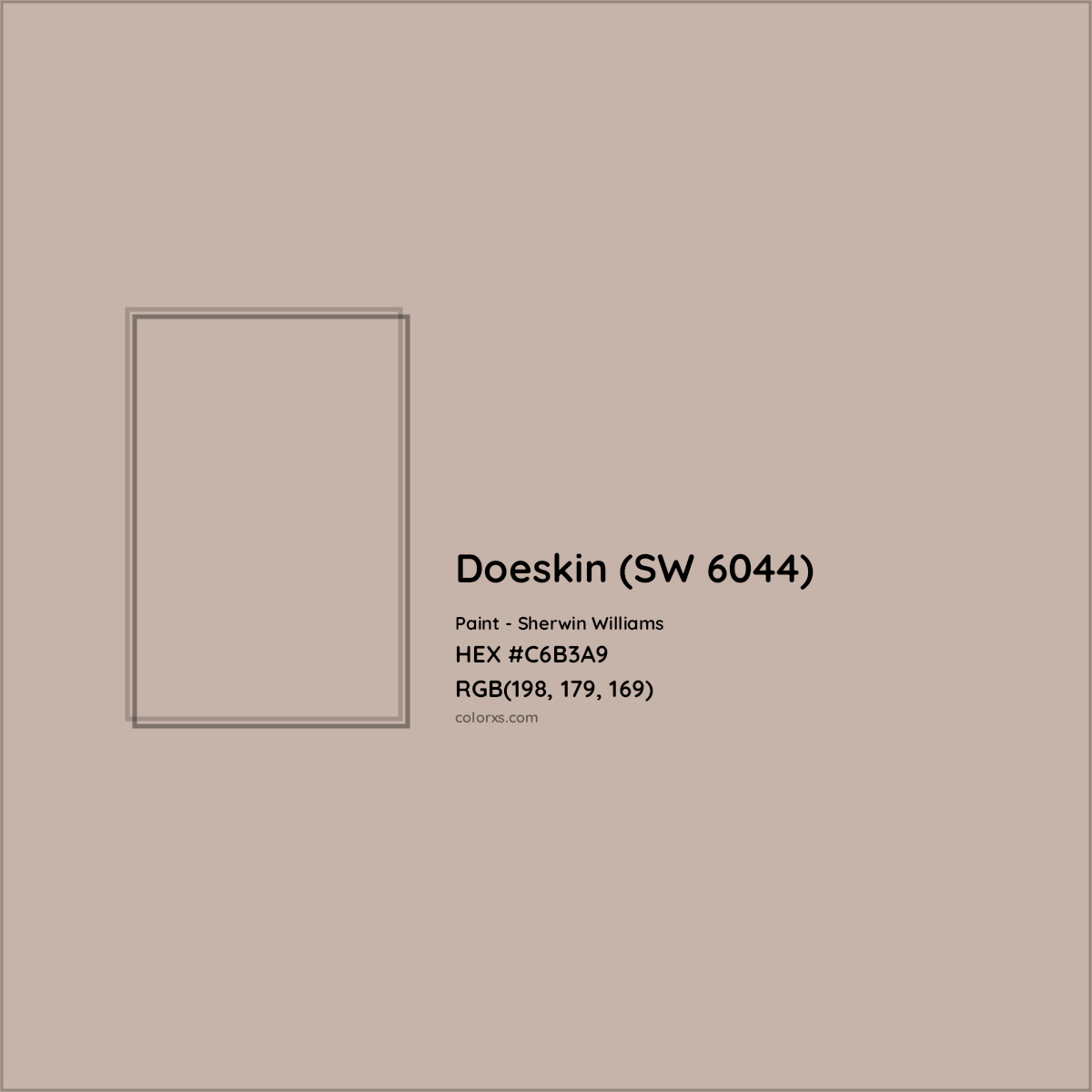 HEX #C6B3A9 Doeskin (SW 6044) Paint Sherwin Williams - Color Code