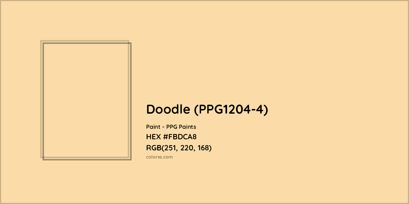 HEX #FBDCA8 Doodle (PPG1204-4) Paint PPG Paints - Color Code
