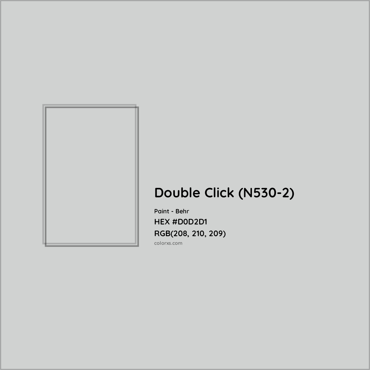 HEX #D0D2D1 Double Click (N530-2) Paint Behr - Color Code