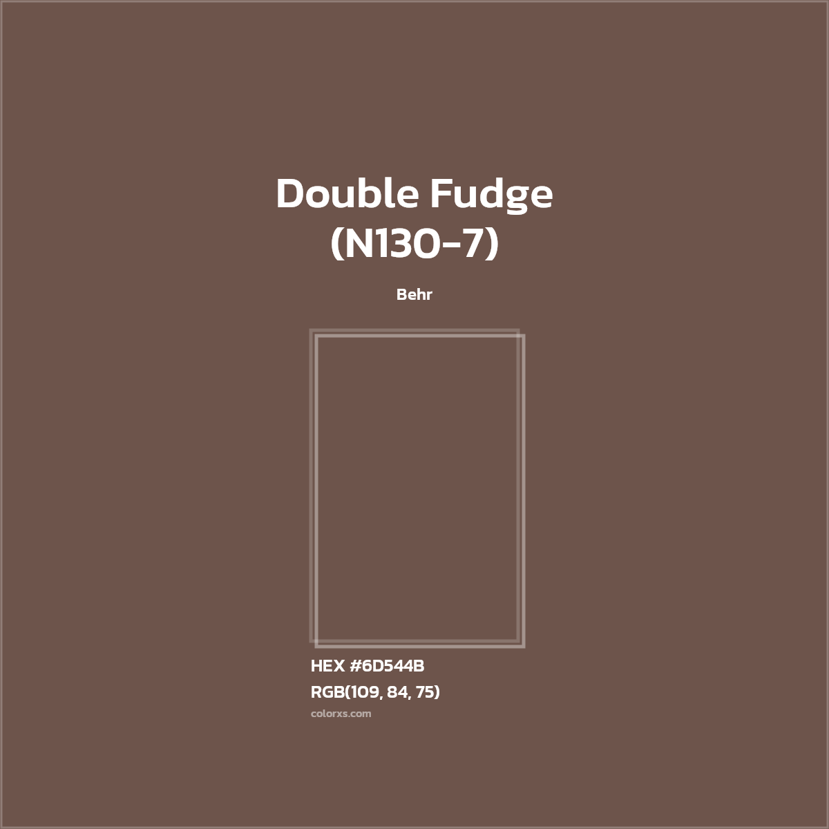 Behr Double Fudge (N1307) Paint color codes, similar paints and