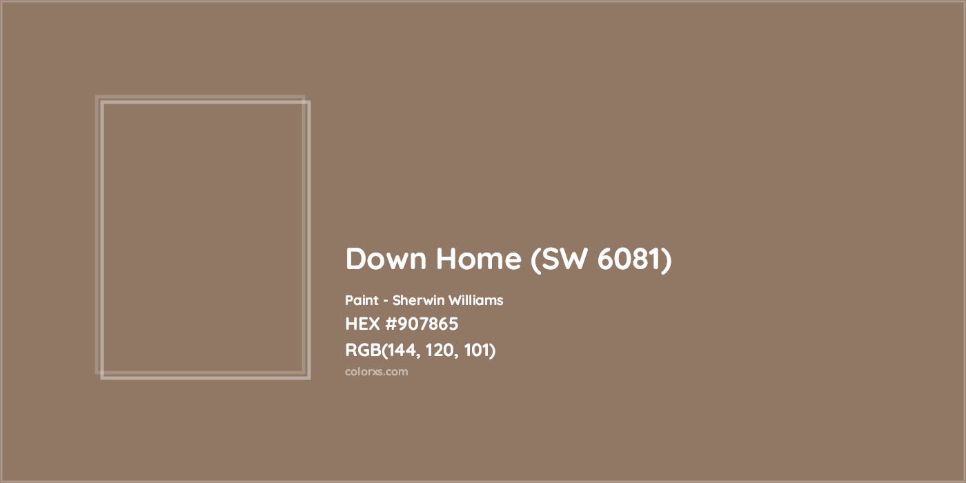 HEX #907865 Down Home (SW 6081) Paint Sherwin Williams - Color Code