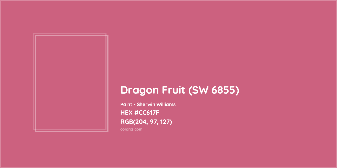 HEX #CC617F Dragon Fruit (SW 6855) Paint Sherwin Williams - Color Code