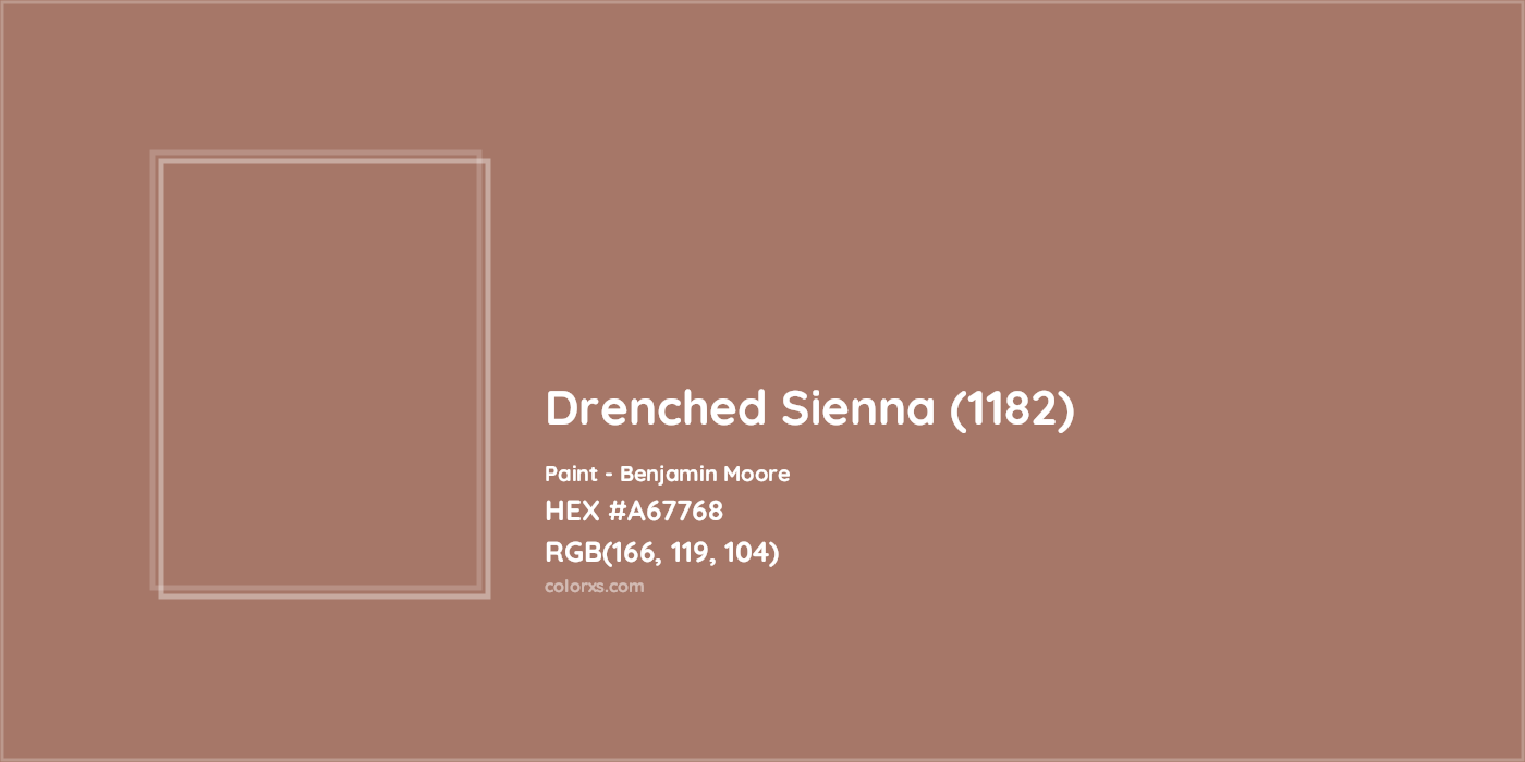 HEX #A67768 Drenched Sienna (1182) Paint Benjamin Moore - Color Code