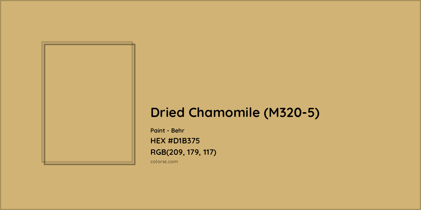 HEX #D1B375 Dried Chamomile (M320-5) Paint Behr - Color Code