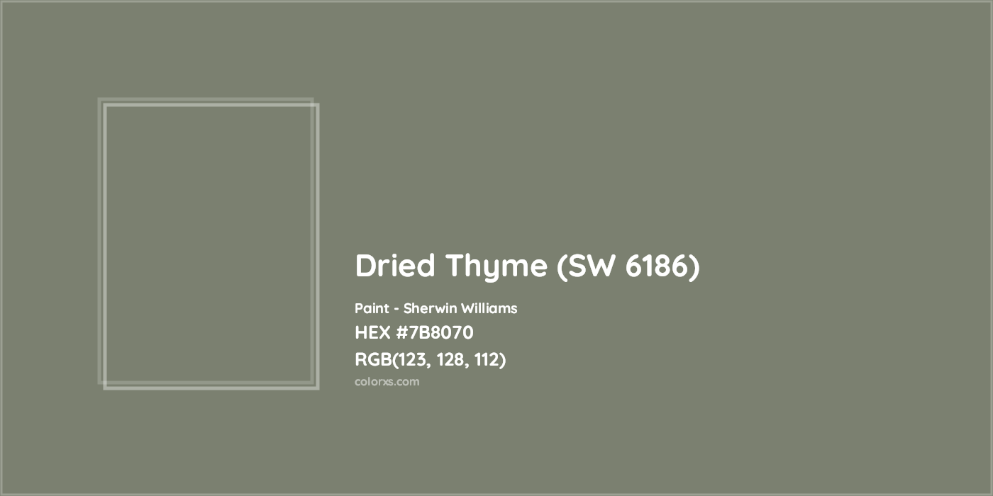 HEX #7B8070 Dried Thyme (SW 6186) Paint Sherwin Williams - Color Code