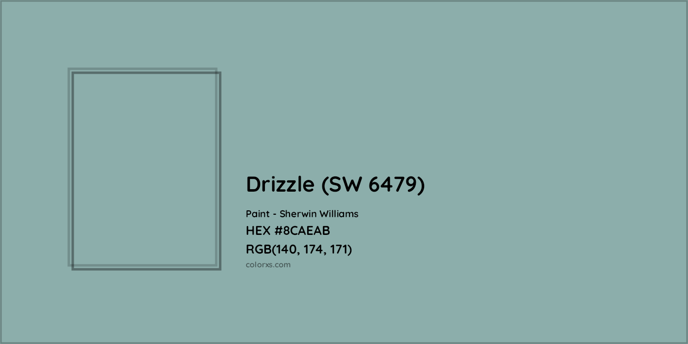 HEX #8CAEAB Drizzle (SW 6479) Paint Sherwin Williams - Color Code