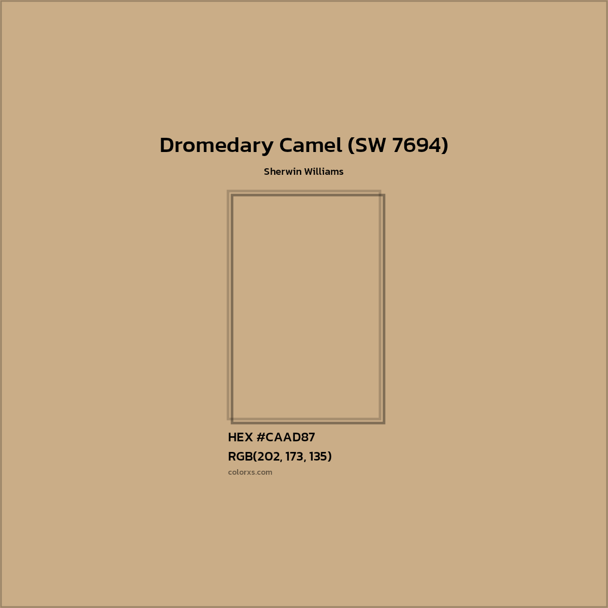 HEX #CAAD87 Dromedary Camel (SW 7694) Paint Sherwin Williams - Color Code