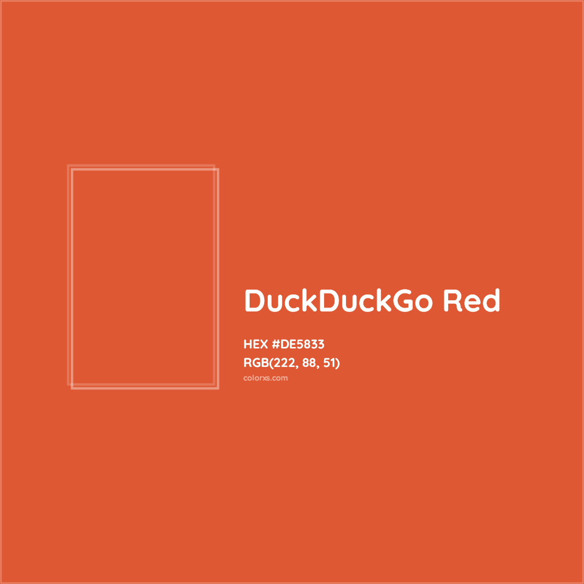 HEX #DE5833 DuckDuckGo Red Other Brand - Color Code