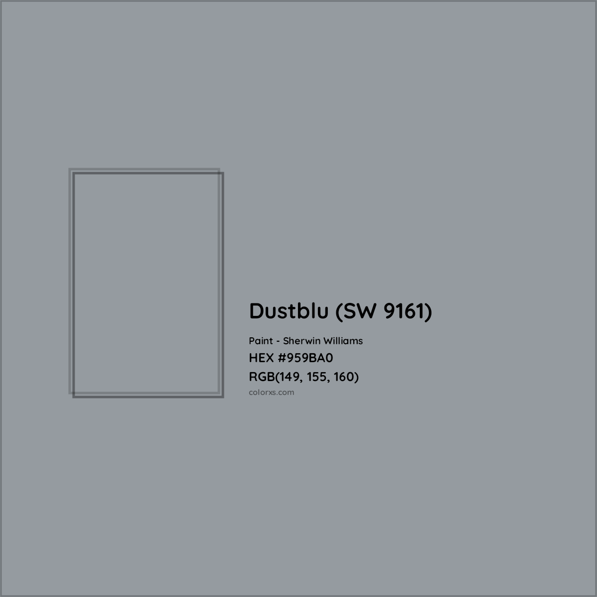 HEX #959BA0 Dustblu (SW 9161) Paint Sherwin Williams - Color Code