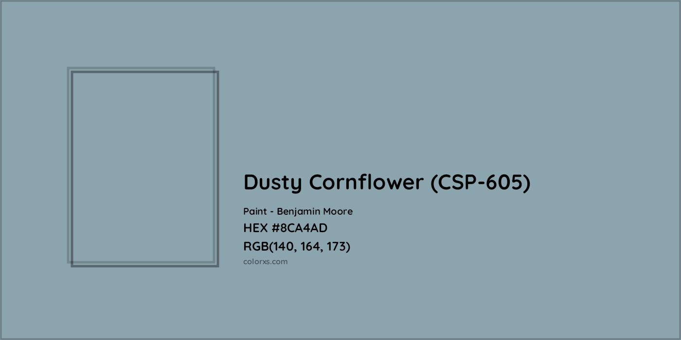 HEX #8CA4AD Dusty Cornflower (CSP-605) Paint Benjamin Moore - Color Code